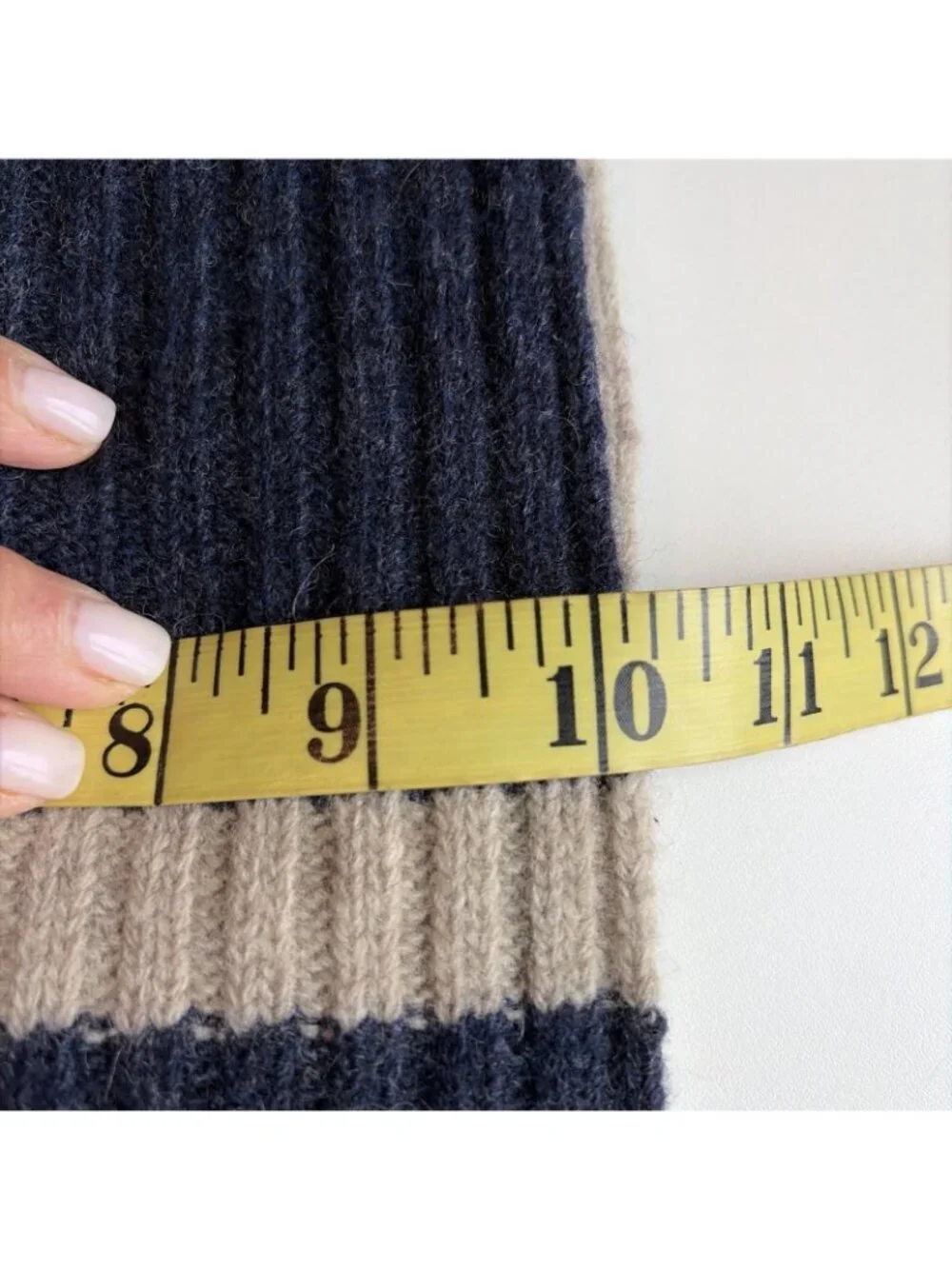 Vintage Y2K Old Navy Lambswool Scarf Striped Multicolor Ribbed Unisex 10X70
